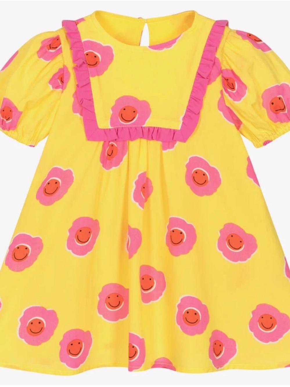 Stella McCartney Kids Yellow and Pink Flower Dress 12 months